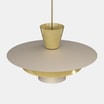 Lampa wisząca 3171 PLATO I żyrandol beż złoto mat - 5