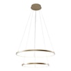 Lampa wisząca LED 2 pierścienie złota BRENO 60 cm - 1