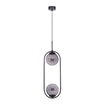 Lampa wisząca 2 kule czarna DAVOS - 1