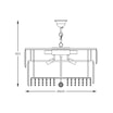 Lampa wisząca glamour złota CAMILLE 60 cm - 4