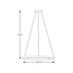 Lampa wisząca LED pierścieniowa czarna HORIK 60 cm - 3