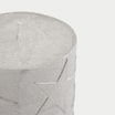 Świeca srebrna GWIAZDA 6,5x14 cm - 3