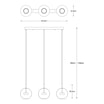 Lampa wisząca LED listwa 3 kule złota ENCELADUS - 2