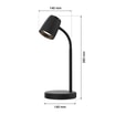 Lampa biurkowa LED czarna ORO VERO - 2