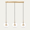 Lampa wisząca LED listwa 3 kule złota ENCELADUS - 1