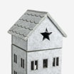 Dekoracja filcowy domek LED, szary, 28 cm, MIX - 6