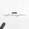 Lampa sufitowa LED Wi-Fi czarno-złota Q-SWING z pilotem - 1