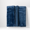 Koc sherpa ciemnoniebieski CASMIR 130x160 cm - 1