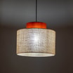 Lampa wisząca abażur DUO JUTA BROWN - 3