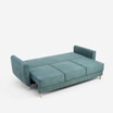 Sofa 3-osobowa rozkładana szaroniebieska LORA - 2