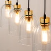 Lampa wisząca listwa 4 klosze transparent SATIPO 4 - 2