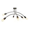 Lampa sufitowa loftowa czarna KORTE 6 - 4