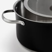 Garnki z pokrywkami RAVEN czarne 8 elementów - 4