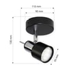 Kinkiet spot czarny ORO STERNA - 5