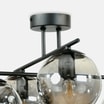 Lampa sufitowa 4 kuliste klosze czarna AURORA - 2