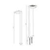 Lampa ogrodowa solarna czarna GRID - 2