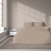Pościel bawełniana adamaszek taupe PURE 220x200 cm - 2