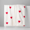 Koc zimowy SHERPA RED HEARTS 150x200 cm - 1