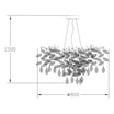 Lampa wisząca chrom CINDY - 2