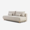Sofa 3-osobowa rozkładana lniany beż SISI - 5