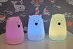 Lampka nocna silikonowa niebieska LED RGB MIŚ - 3