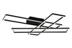 Lampa sufitowa LED ramka czarna CORSO z pilotem - 1