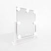 Lustro prostokątne z oświetleniem LED białe 32x8x35 cm - 1
