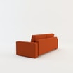 Sofa rozkładana 3-osobowa ceglasta METIS - 4