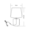 Lampa stołowa czarno-złota abażur 28,5 cm - 2