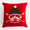 Poszewka zimowa czerwona SKI SPORT 45x45 cm - 1
