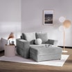 Fotel loveseat jasnoszara NOEMI - 2