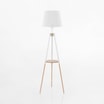 Lampa podłogowa z abażurem biała VAIO - 1