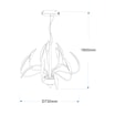 Lampa wisząca LED czarny chrom HAMPTON - 5