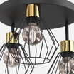 Lampa sufitowa czarno-złota PARKLA BASKET III - 3