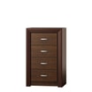 Komoda z szufladami wąska ciemny brąz PARIS - 1