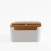 Organizer z przegródkami biały 18,2x14,6x9,3 cm - 3