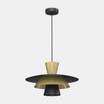 Lampa wisząca 3135 PLATO I żyrandol czarny mat złoty mat - 1