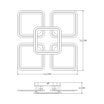 Lampa sufitowa LED 56,2 cm biała chrom STELLAR z pilotem - 2