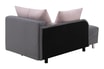 Sofa rozkładana szaro-różowa LETTO prawa - 7
