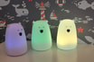 Lampka nocna silikonowa  biała LED RGB MIŚ - 2