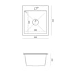 Komplet zlewozmywak QUADRON inox AVENIR SMART 40X45 cm z baterią - 3
