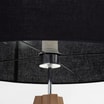 Lampa na drewnianym trójnogu abażur czarny TREVISO - zdjęcie 4