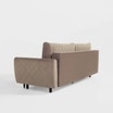 Sofa welurowa beżowa ROMA - 4
