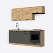 Szafka górna wisząca MILENA M/G60 dąb artisan - 5