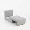 Sofa jednoosobowa rozkładana szara KIMI - 2