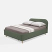 Łóżko welurowe oliwkowe SANTADI 160x200 cm - 1