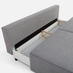 Sofa rozkładana 3-osobowa szara GRIS - 5