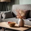 Wazon ceramiczny z uchwytami beż  16,9 cm - 2