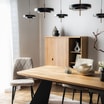 Lampa wisząca LED listwa czarny mosiądz KEATON - 2