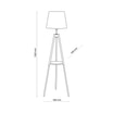 Lampa podłogowa z abażurem biała VAIO - 4